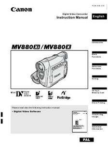 Canon MV 880xi manual. Camera Instructions.